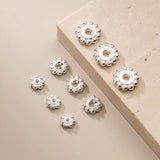 925 Silver Flower Spacer Beads for DIY Jewelry Bracelets