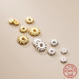925 Silver Flower Spacer Beads for DIY Jewelry Bracelets