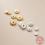 925 Silver Flower Spacer Beads for DIY Jewelry Bracelets