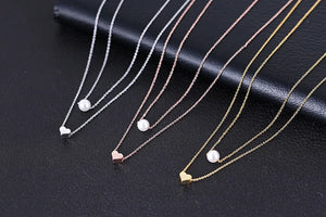 925 Silver Heart Double Necklaces & Pendants for Women