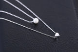 925 Silver Heart Double Necklaces & Pendants for Women
