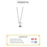 925 Silver Heart Necklace Shining Choker for Party