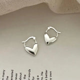925 Silver Heart Earrings for Women Birthday Party Wedding