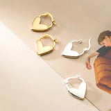 925 Silver Heart Earrings for Women Birthday Party Wedding