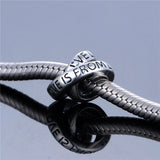 925 Sterling Silver Spiral Charm Bead for Bracelet Necklace