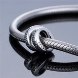 925 Sterling Silver Spiral Charm Bead for Bracelet Necklace