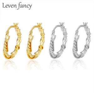 925 Silver Intricate Braided Twisted Hoop Earrings 23mm Diameter