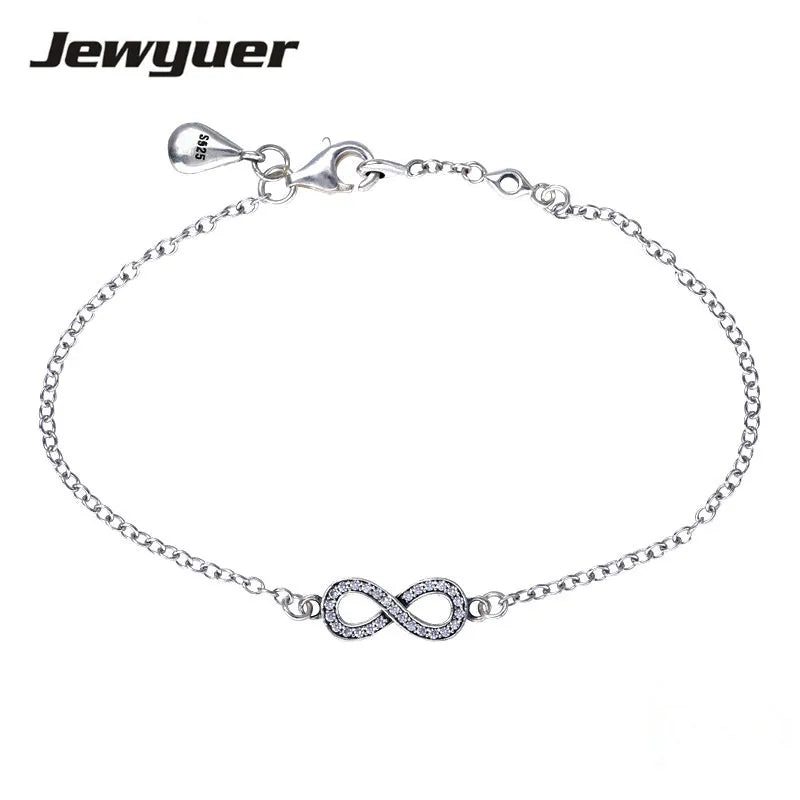 925 Silver Infinity Bracelet for Christmas YL022