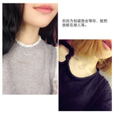 925 Silver Joker Mother Pearl Necklace Pendant Women Lady Gift