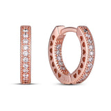925 Sterling Silver pearl hoop earrings for women