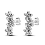 925 Sterling Silver pearl hoop earrings for women