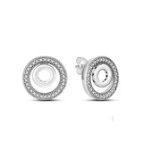 925 Sterling Silver pearl hoop earrings for women