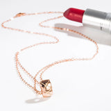 925 Silver Lattice Necklace Romantic Diamond Fine Jewelry