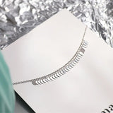 925 Sterling Silver Leaf Tassel Anklet for Women