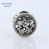 925 Silver Stars Openwork Charm Bracelet Women Jewelry