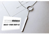 925 Silver Long Circle Necklaces For Women Lady Gift