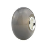 925 Silver Gray Stone Charm Bead for Bracelet Jewelry