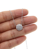 925 Silver Eye Pendant Necklace with Sapphire CZ for Women