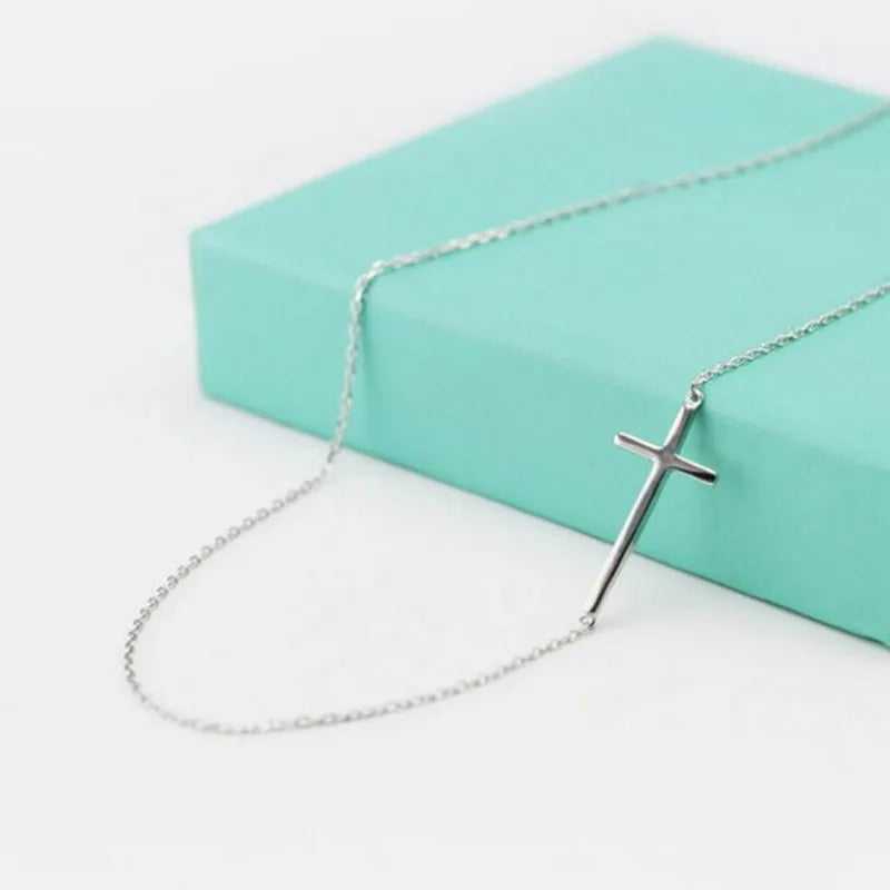 925 Silver Cross Necklace Women
