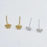 925 Silver Star Crystal Nose Studs 12pcs