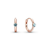 925 Silver Sparkling Heart Hoop Earrings For Women Wedding
