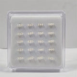 925 Silver Pearl Nose Stud 24G 20pcs Pack