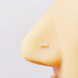 925 Silver Pearl Nose Stud 24G 20pcs Pack