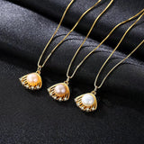 925 Silver Pendant Necklace Freshwater Pearl 18K Plating Women Jewelry