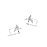 925 Silver Plane Earrings Women Wedding Jewelry Accessories