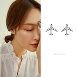 925 Silver Plane Earrings Women Wedding Jewelry Accessories