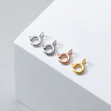 925 Sterling Silver Round Claw Spring Clasp Lobster Hooks for DIY Jewelry Making