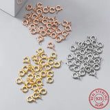925 Sterling Silver Round Claw Spring Clasp Lobster Hooks for DIY Jewelry Making