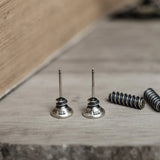 925 Sterling Silver Gothic Stud Earrings A4089