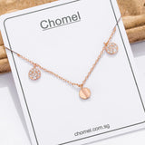 925 Silver Sequins Necklace Choker Ins Wind Women Fine Jewelry