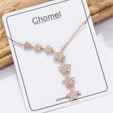 925 Silver Seven Star Necklace Choker for Women