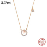 925 Sterling Silver Flash Diamond Choker Necklace for Women