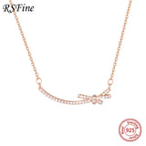 925 Silver Smile Necklace Bow Choker Hipster