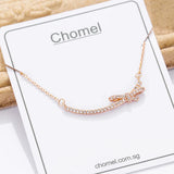 925 Silver Smile Necklace Bow Choker Hipster