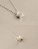 925 Silver Star Necklace Pendant Women Lady Gift