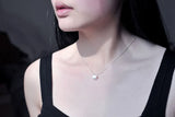925 Silver Star Necklace Pendant Women Lady Gift