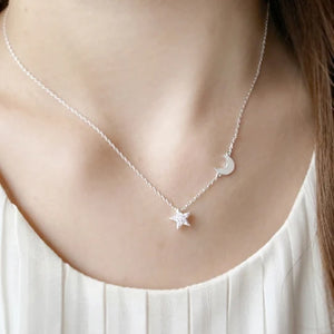 925 Sterling Silver Stars Moon Necklaces & Pendants For Women