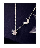 925 Sterling Silver Stars Moon Necklaces & Pendants For Women