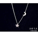925 Sterling Silver Stars Moon Necklaces & Pendants For Women