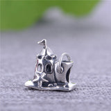 925 Silver Beach Castle Charm Bead for Bracelet Necklace