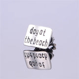 925 Silver Beach Castle Charm Bead for Bracelet Necklace