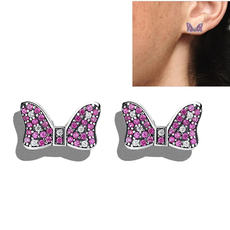 925 Sterling Silver Double Circle Heart Earrings