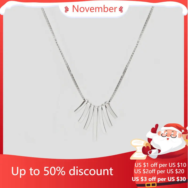 925 Sterling Silver Tassel Necklace Pendant For Women