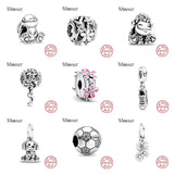 925 Silver Daisy Clip Charm Bracelet Jewelry