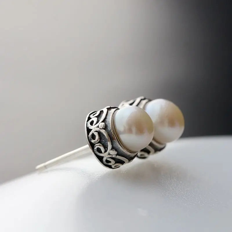 925 Silver Pearl Earrings