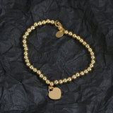 925 Silver 4mm Round Bead Love Bracelet Light Jewelry